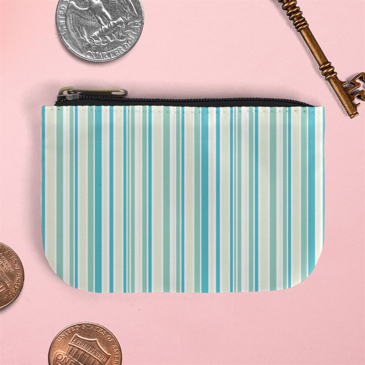 Green Stripes Mini Coin Purse