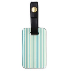 Green Stripes Luggage Tag (one Side) by designsbymallika