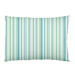 Green Stripes Pillow Case (two Sides) by designsbymallika