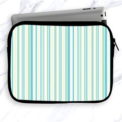 Green Stripes Apple Ipad 2/3/4 Zipper Cases by designsbymallika