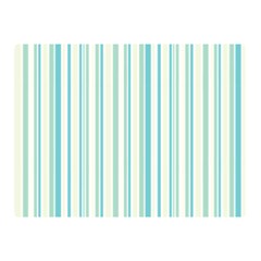 Green Stripes Double Sided Flano Blanket (mini)  by designsbymallika