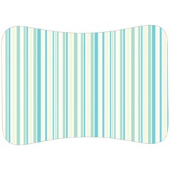 Green Stripes Velour Seat Head Rest Cushion by designsbymallika