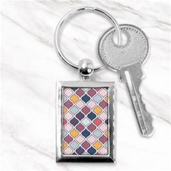 Ethnic Print Multicolor Key Chain (rectangle) by designsbymallika