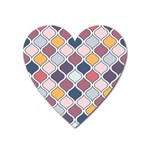 Ethnic Print Multicolor Heart Magnet Front