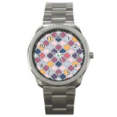 Ethnic Print Multicolor Sport Metal Watch by designsbymallika