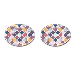 Ethnic Print Multicolor Cufflinks (oval) by designsbymallika