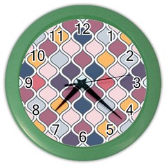 Ethnic Print Multicolor Color Wall Clock by designsbymallika