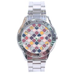 Ethnic Print Multicolor Stainless Steel Analogue Watch by designsbymallika