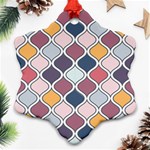 Ethnic Print Multicolor Snowflake Ornament (Two Sides) Front