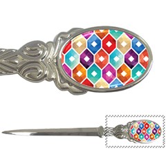 Hexagonal Color Pattern Letter Opener by designsbymallika