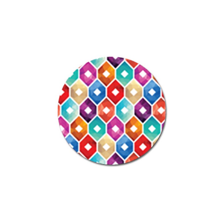 Hexagonal Color Pattern Golf Ball Marker