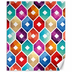 Hexagonal Color Pattern Canvas 8  X 10  by designsbymallika