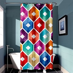 Hexagonal Color Pattern Shower Curtain 36  X 72  (stall)  by designsbymallika