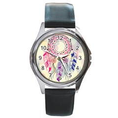 Boho Dreamcatcher Love Round Metal Watch