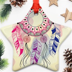 Boho Dreamcatcher Love Ornament (star) by designsbymallika