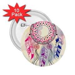 Boho Dreamcatcher Love 2 25  Buttons (10 Pack)  by designsbymallika