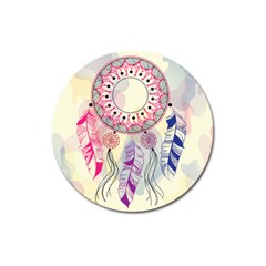 Boho Dreamcatcher Love Magnet 3  (round) by designsbymallika