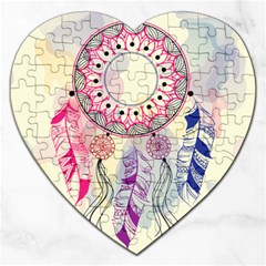 Boho Dreamcatcher Love Jigsaw Puzzle (heart) by designsbymallika