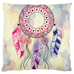 Boho Dreamcatcher Love Large Cushion Case (one Side) by designsbymallika