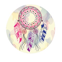 Boho Dreamcatcher Love Mini Round Pill Box by designsbymallika