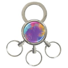 Multicolor Pastel Love 3-ring Key Chain by designsbymallika