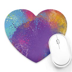 Multicolor Pastel Love Heart Mousepads by designsbymallika