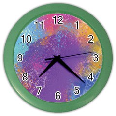 Multicolor Pastel Love Color Wall Clock by designsbymallika