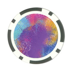 Multicolor Pastel Love Poker Chip Card Guard