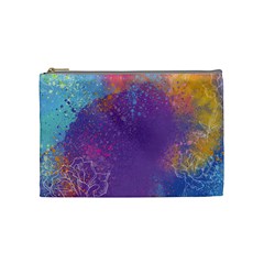 Multicolor Pastel Love Cosmetic Bag (medium) by designsbymallika