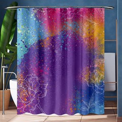 Multicolor Pastel Love Shower Curtain 60  X 72  (medium)  by designsbymallika