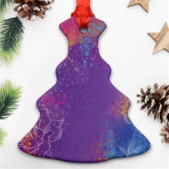 Multicolor Pastel Love Christmas Tree Ornament (two Sides) by designsbymallika