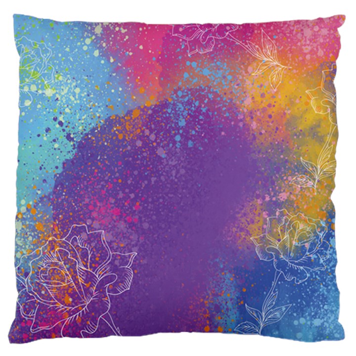 Multicolor Pastel Love Standard Flano Cushion Case (Two Sides)