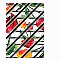 Stripes Tulips Pattern Small Garden Flag (Two Sides)