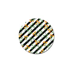 Orange Stripes Love Golf Ball Marker by designsbymallika