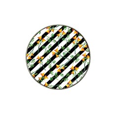 Orange Stripes Love Hat Clip Ball Marker by designsbymallika