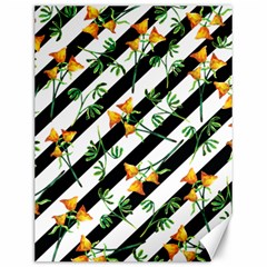 Orange Stripes Love Canvas 12  X 16  by designsbymallika