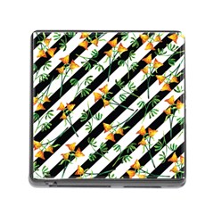 Orange Stripes Love Memory Card Reader (square 5 Slot) by designsbymallika