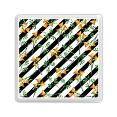 Orange Stripes Love Memory Card Reader (square) by designsbymallika