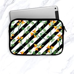 Orange Stripes Love Apple Ipad Mini Zipper Cases by designsbymallika