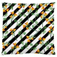 Orange Stripes Love Standard Flano Cushion Case (one Side) by designsbymallika