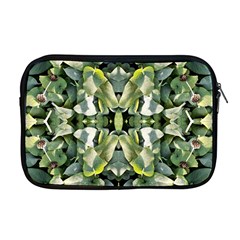 Frosted Green Leaves Repeats Apple Macbook Pro 17  Zipper Case by kaleidomarblingart