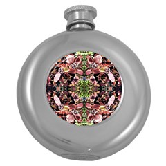 Shrubs Repeats Round Hip Flask (5 Oz) by kaleidomarblingart