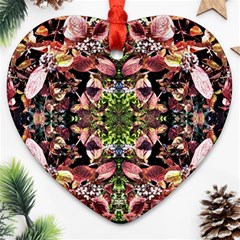 Shrubs Repeats Heart Ornament (two Sides) by kaleidomarblingart