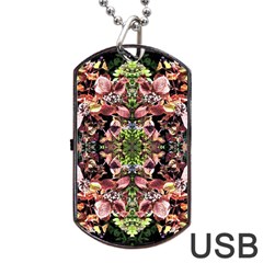 Shrubs Repeats Dog Tag Usb Flash (one Side) by kaleidomarblingart