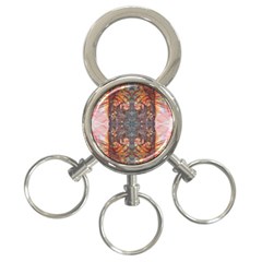 Mixed Media Art Print 3-ring Key Chain by kaleidomarblingart