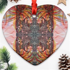 Mixed Media Art Print Heart Ornament (two Sides) by kaleidomarblingart