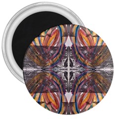 Mixed Media Symmetry 3  Magnets by kaleidomarblingart