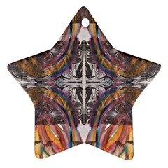 Mixed Media Symmetry Ornament (star) by kaleidomarblingart