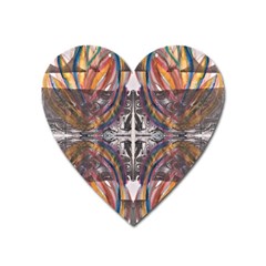 Mixed Media Symmetry Heart Magnet by kaleidomarblingart