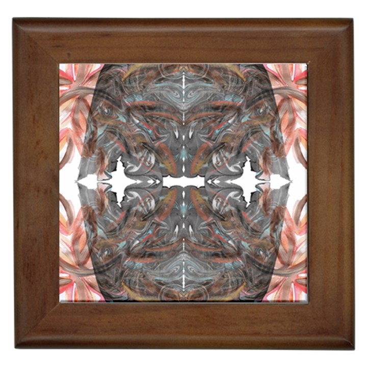 Painted symmetry Framed Tile